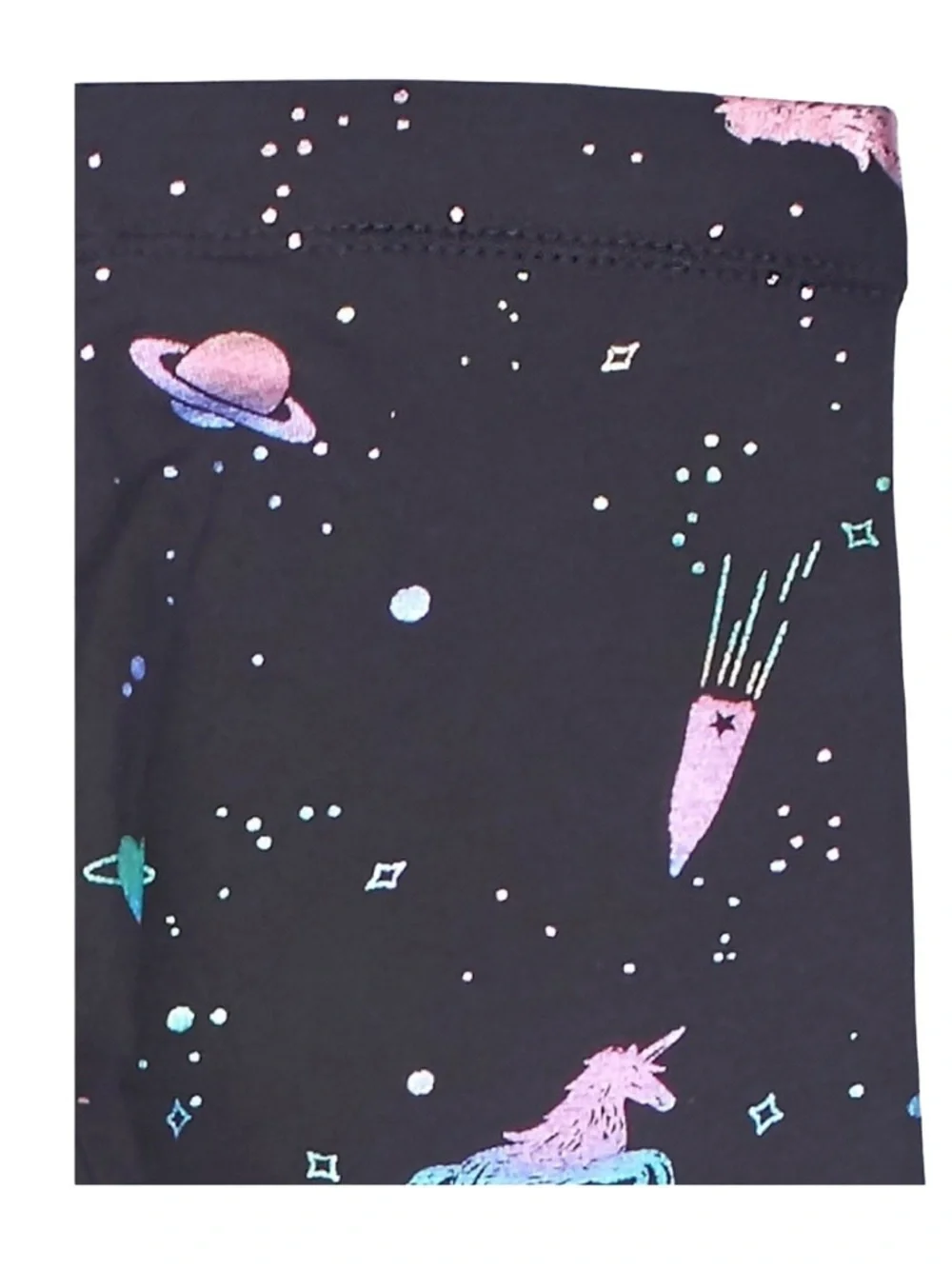 WONDER NATION UNICORN ORBIT LEGGINGS - BLACK SIZE LARGE (NEW WITH TAGS) A12